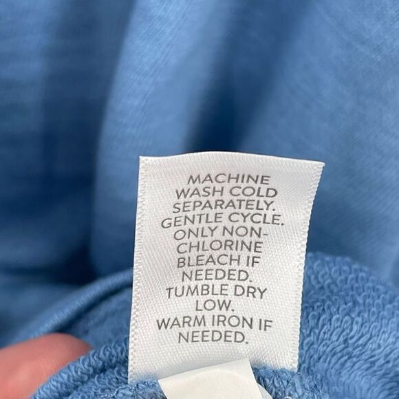 J Jill Pure Jill Terry Cloth Shirt Women Large Blue NWT Casual Comfort - Picture 7 of 7